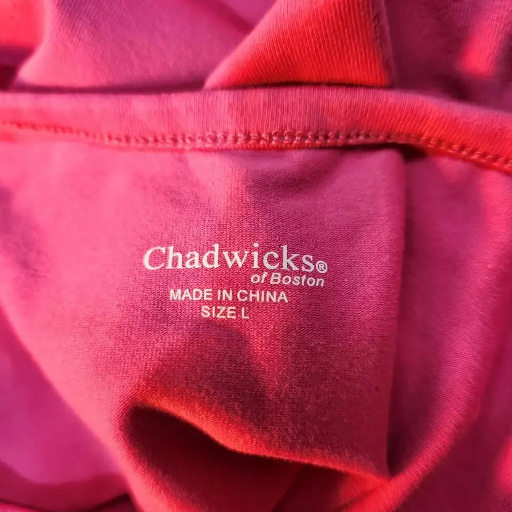 Chadwicks Of Boston Pink Cover Up Tank Size‎ Large NWOT